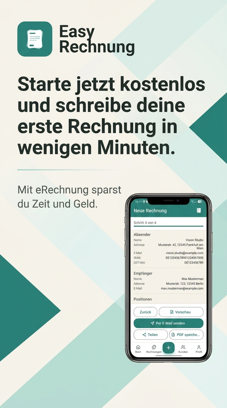 Easy Rechnung — Schnellstart CTA